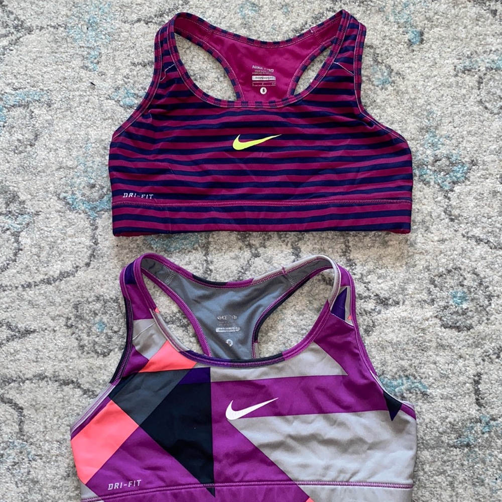Nike Pro Sportsbras both size S. 2 for price of 1